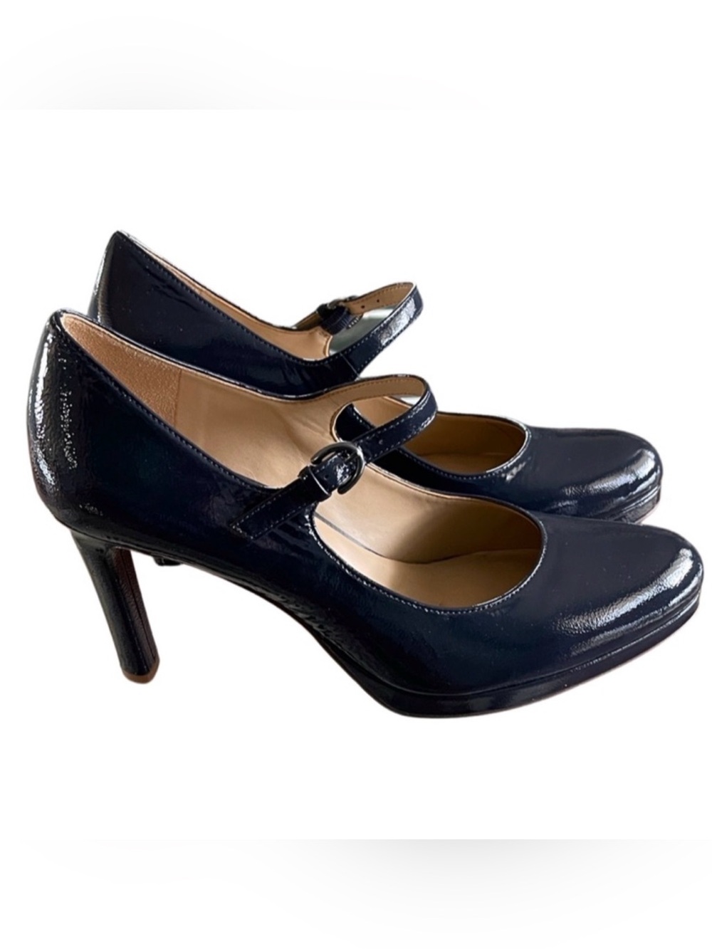 Naturalizer Navy Blue Patent Leather Talissa Mary Jane Shoes New 9 Wide